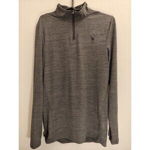 NWT Spyder Active Quarter Zip Gray Pullover Mens size Medium